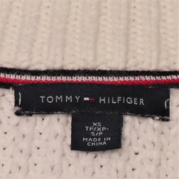 Tommy Hilfiger White Cotton Blend Sweater Cape Size XS / S - Picture 9 of 10